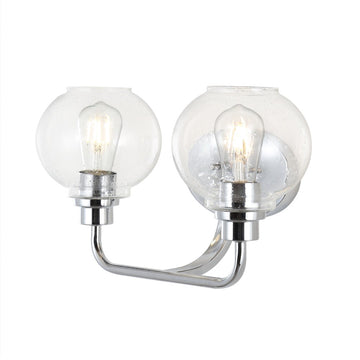 Sandrine Iron/Seeded Glass Cottage Rustic LED Vanity Light